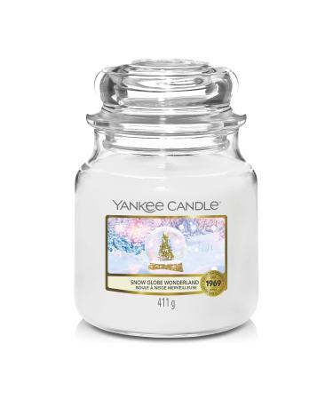 Yankee Candle Scented Candle | Snow Globe Wonderland Medium Jar Candle| Snow Globe Wonderland Collection| Burn Time: up to 75 Hours | Perfect Gifts for Women Snow Globe Wonderland Original Medium Jar