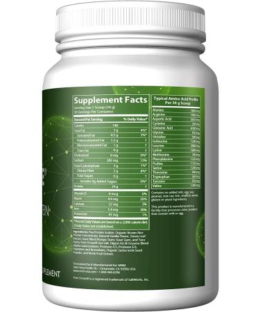 MRM Smooth Veggie Elite Performance Protein Vanilla Bean - 36 oz (1020 g) - Plant-Based Protein Powder for Muscle Recovery & Energy Boost - Buy Online on GoSupps.com