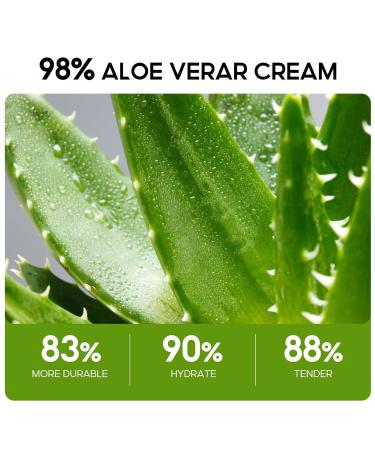 New Cover Aloe Vera Moisturizing Cream Soothing Face Moisturizer With Organic Aloe Vera Instantly Soothes and Hydrates Skin Care | Non-Greasy Anti Wrinkle Facial Cream for Men Women All Skin Types - Buy Online on GoSupps.com