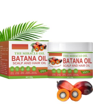Batana Oil for Hair Growth - Batana Oil - 100% Natural - Repair Damaged Hair Nourishes Thin Hair Scalp Skin and Loss Hair Growth Fir for All Hair Types - Miracle Oil for Thicker Fuller Hair - 100g