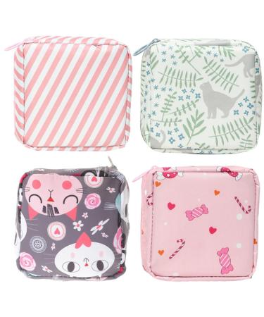 Ipetboom 4 pieces women bandage bags travel period bag of small period bag women taping storage bags menstrual case bag bags decorative period bag