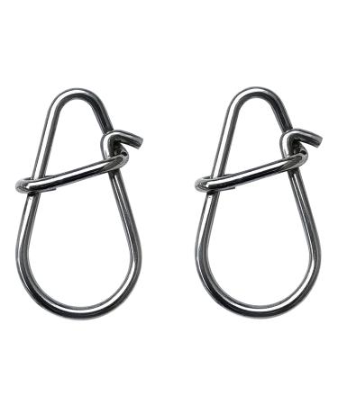 BRILISLE Crankbait Snaps & Snap Clips for Bass Lures, Duolock Snaps Fishing Freshwater, Duo Lock Fast Snaps Stainless Steel Higher Tensile Strength SIZE0(45LB)50PCS