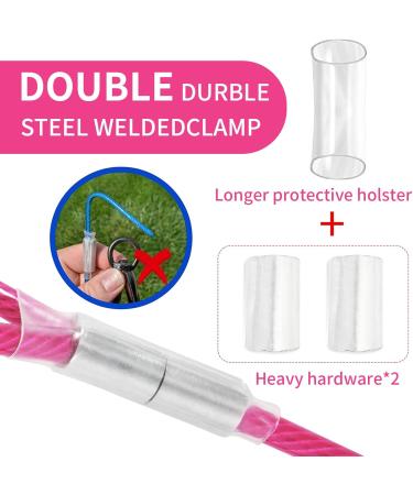 Buy 9m Tie Out Leashes for Dogs - Durable Yard Cables in Rose Red | Ideal for Medium to Large Dogs - Buy Online on GoSupps.com