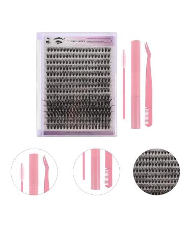 FRCOLOR DIY Eyelash Kit - Individual Lash Clusters Eyelash Extensions Tools Glue Remover & Tweezers - Self Application - Pink - International Shipping - Buy Online on GoSupps.com