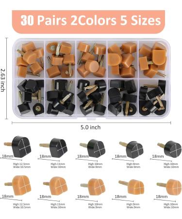 YEHAM 30 Pairs High Heel Shoes Replacement Tips - Round & Square Heel Repair Caps with 6 Heel Pliers - Black & Beige Colors - Buy Online on GoSupps.com