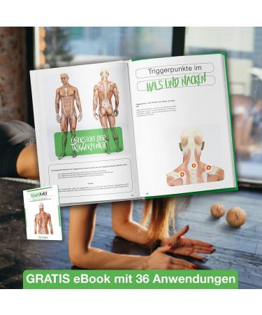 Backlaxx Fascia Ball Set - Sustainable Cork Massage Balls (5cm & 7cm) with Storage Bag | Antibacterial Self-Massage Tool & Free eBook on Trigger Points - Buy Online on GoSupps.com