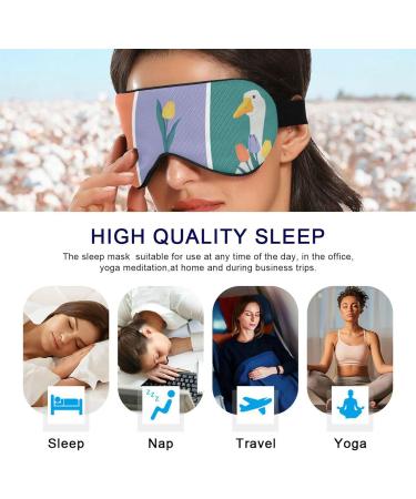 Light Blocking Sleep Mask - Goose Tulip Floral Eye Mask for Travel & Naps | Adjustable Soft Eye Cover for Men & Women - Buy Online on GoSupps.com