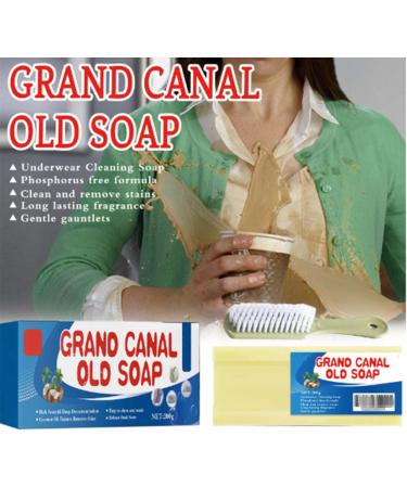 Grand Canal Soap Powerful Stain Remover Laundry Soap Bar Underwear Cleaning Soap Remove Odor Stubborn Stains Soap Super Strong Oil Removing (1pcs) - Buy Online on GoSupps.com