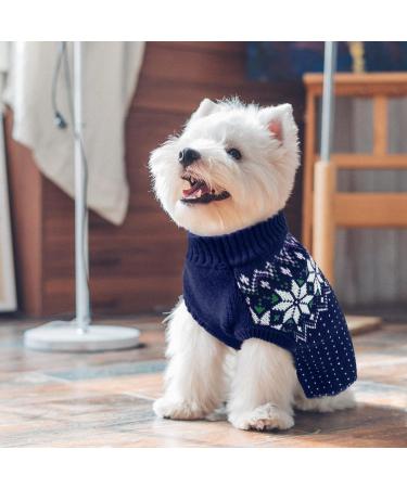 Katzinst Christmas Dog Sweater for Small Dogs | Fleece Sweater for French Bulldogs Dachshunds Chihuahuas & Yorkies - Blue - Buy Online on GoSupps.com