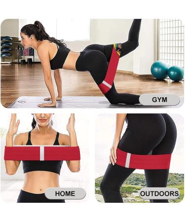 Shop Quality Resistance Bands - Red Parrots Printed Elastic & Fabric Exercise Bands for Fitness - International Shipping Available - Buy Online on GoSupps.com