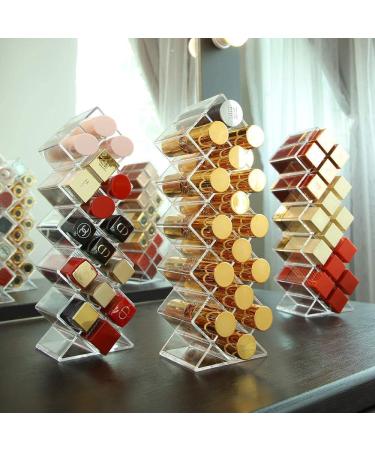 Koomiao Lipstick Organizer - 16 Slot Transparent Acrylic Display Stand for Cosmetics & Lipstick Storage - Buy Online on GoSupps.com
