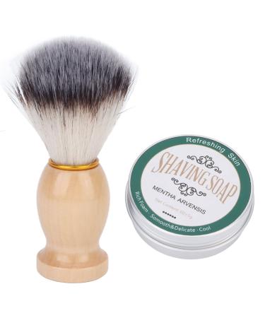 Shaving set for men 2-part shaving set 60 g shaving soap with mint fragrance plasticy beard shaving brush set shaving brush for men