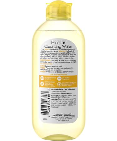 Garnier Micellar Cleansing Water With Hyaluronic Acid and Aloe Cleanses and Removes Makeup And Leaves Skin Replumped 400ml & Micellar Cleansing Water All-in-One Makeup Remover - Buy Online on GoSupps.com