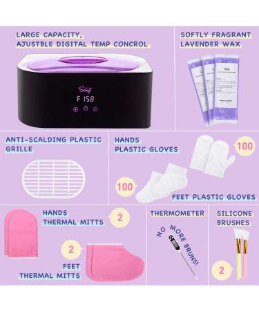 Large 4000ml Paraffin Wax Machine for Arthritis Relief - Hypoallergenic Paraffin Bath for Soft Skin - Dark Purple Design - Buy Online on GoSupps.com