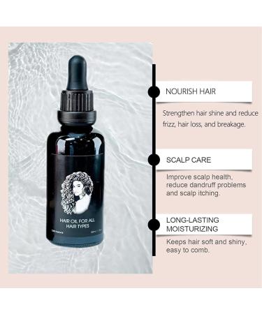 zzqclp Hair Essential Oil Natural Hair Oil for Women Hair Oil for Dry Curly Frizzy Damaged Hair Nourish and Moisturize Hair - Buy Online on GoSupps.com