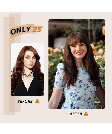 Clip in Bangs 100% Real Human Hair Wispy Fringe Hairpieces for Women - Dark Brown - Buy Online on GoSupps.com