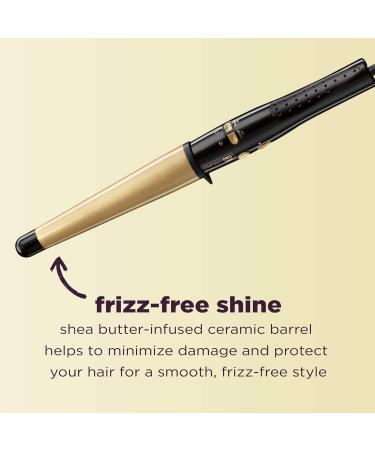 INFINITIPRO BY CONAIR Ultra-High Heat Tourmaline Ceramic Curling Wand - 1 1/4" to 3/4" Dual Size for Perfect Curls - Black - Fast International Shipping - Buy Online on GoSupps.com
