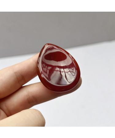 Manekieko Natural Red Agate Water Drop Chakra Thumb Worry Stone - Stress Relief & Healing Reiki Crystal Pocket Palm Stones - Buy Online on GoSupps.com