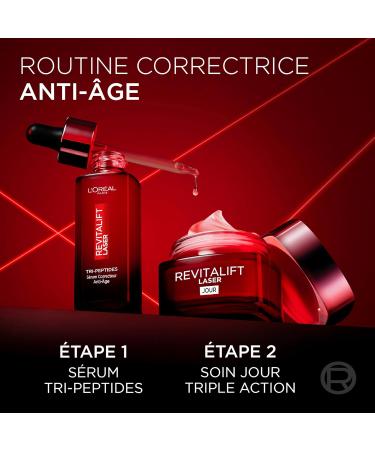 L'Or al Paris - S rum Correcteur Visage Anti- ge - Soin Anti- ge Triple Action - l'Acide Hyaluronique Peptides & Vitamine C - Tous Types de Peau - Revitalift Laser X3-30 ml S rum Anti- ge 30ml - Buy Online on GoSupps.com