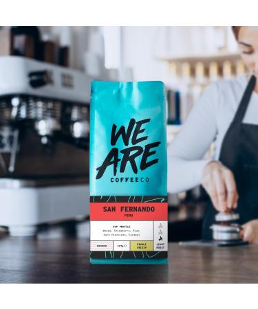 Coffee Ground for Cafetiere 227g Bag Peru Ground Coffee Chocolate Caramel & Fruits Notes 100% Arabica Light Roast Speciality Freshly Roasted Single Origin (We Are Coffee Co) Ground Cafetiere 227 g (Pack of 1) - Buy Online on GoSupps.com