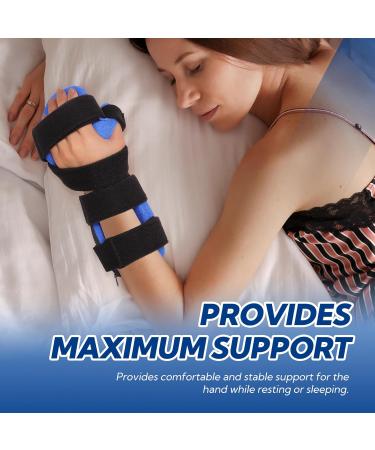 Resting Hand Splint Right & Left - Night Support for Carpal Tunnel Finger Contractures & Arthritis Recovery - Buy Online on GoSupps.com