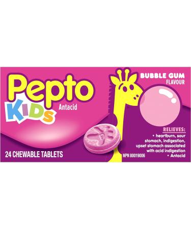 Pepto-Bismol Children Chewable Tablets - Bubble Gum Flavor, 24 Tabs - Buy Online on GoSupps.com