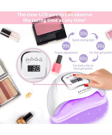 120W UV LED Gel Nail Lamp for Fast Curing | Lightweight Salon Quality Nail Dryer - Buy Online on GoSupps.com