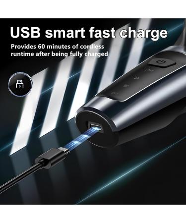 4 in 1 Professional Electric Shaver Razor Waterproof Electric Shaver for Men Beard Trimmer Nose Hair Trimmer Cordless Wet Dry Face Brush USB Rechargeable - Buy Online on GoSupps.com