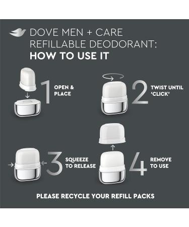 Dove Men+Care Deodorant Refill 0% Aluminum Fresh Feel - 1.13 oz (Pack of 2) - Buy Online on GoSupps.com