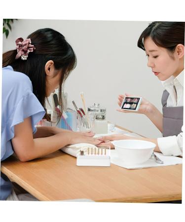 Mikinona Box Nail Drill Bit Organizer Drill Bit Holder Manicure Polishing Head Organizer Nail Drill Bits Organizer Nail Grinding Head Holder White Storage Plastic Nail Clippers 12.00X6.30X6.00CM White - Buy Online on GoSupps.com