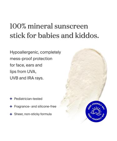 Supergoop! Sunnyscreen 100% Mineral Stick SPF 50 0.7 oz - Pediatrician Tested - Hypoallergenic Face & Body Sunscreen for Babies & Kids - Non-Nano Formula - Buy Online on GoSupps.com