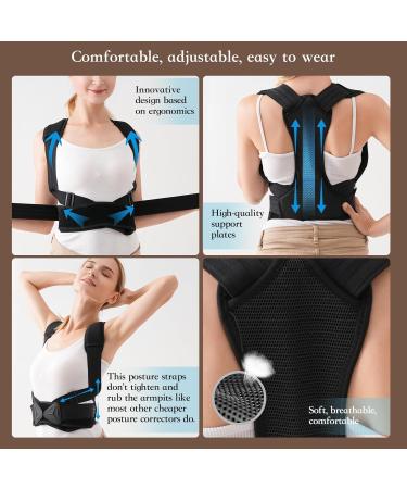 DARLIS Adjustable Posture Corrector for Men & Women | Breathable Upper Back Brace | Pain Relief for Lumbar Neck Shoulder & Clavicle - Buy Online on GoSupps.com