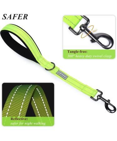 Vivaglory Short Dog Leash - 46 cm Neon Yellow Training Line for Medium & Large Dogs - Buy Online on GoSupps.com