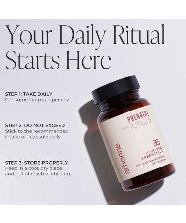Arbonne HerCore Essentials Prenatal Complete Vegan Multivitamin & Mineral for Pregnancy & Beyond 100% Daily Value of Folate Prenatal Vitamins for Women Non-GMO Gluten-Free 30 Capsules - Buy Online on GoSupps.com