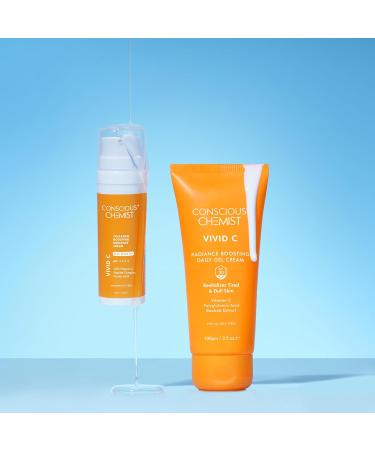 Conscious Chemist Vitamin C Face Cream SPF30 - Lightweight Gel with Polyglutamic Acid for All Skin Types | Fragrance-Free & Cruelty-Free | 50ml - Buy Online on GoSupps.com