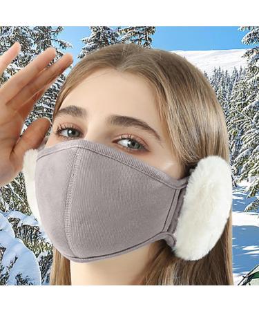 Facynde Cute Cloud Shape Facial & Ear Protection - Soft Rabbit Fur Slim Face Cover & Ear Warmer for Winter - Buy Online on GoSupps.com