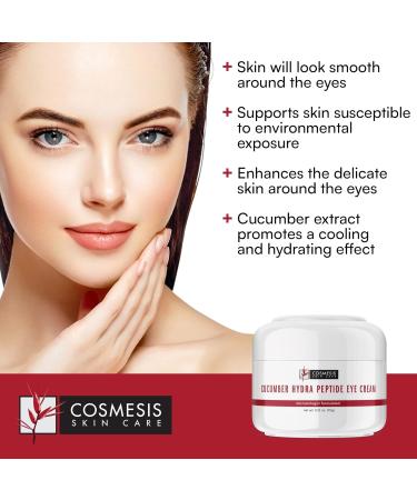 Cucumber Hydra Peptide Eye Cream | Reduce Fine Lines & Smooth Skin | 0.50 oz - Cosmesis - Buy Online on GoSupps.com
