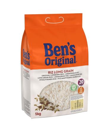 Buy Bens Original Loose Rice 5kg - 20 Minutes Long Grain Rice - Perfect for 100 Portions - International Shipping Available - Buy Online on GoSupps.com
