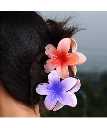 Shop Stylish Small Flower Hair Clips - Slide-Resistant Accessories for All Hair Types | Blue Red Yellow Orange Set - Buy Online on GoSupps.com