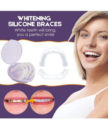 2PCS Fake Teeth Dentures for Women and Men - Temporary Dental Veneers for Natural, Comfortable Restoration. Regain Your Confident Smile with Teeth Protection. Natural Shade-4 - Buy Online on GoSupps.com