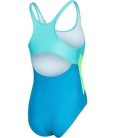 Aqua Speed Girls' UV Protection Bathing Suit | Chlorine Resistant One-Piece 104-158 | Opaque & Anti-Pilling | Blue-Turquoise-Light Green 28 - Buy Online on GoSupps.com
