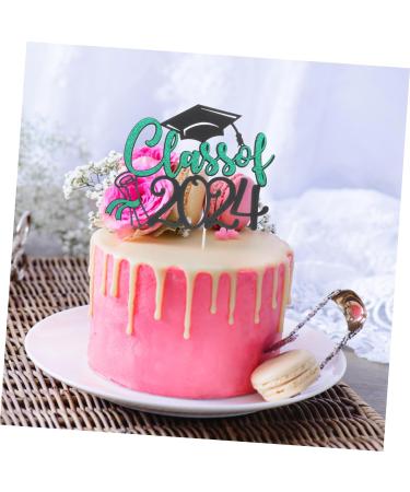 TOPBATHY 15 Sets Cake Insert Party Supplies Cupcake Decors Graduation Dessert Toppers Cake Decoration 2024 Graduation Cupcake Toppers European and American Graduation Season Paper Greenx3pcs 16.00X13.00X0.10CMx3pcs - Buy Online on GoSupps.com