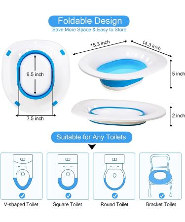 Foldable Sitz Bath for Hemorrhoids & Postpartum Care - Yoni Steam & Perineum Relief - Easy to Store - Buy Online on GoSupps.com