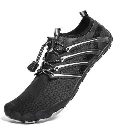 Quick-Dry Aqua Socks for Beach Swim Surf Yoga - Black2618 (Size 12 Women/11 Men) - Buy Online on GoSupps.com