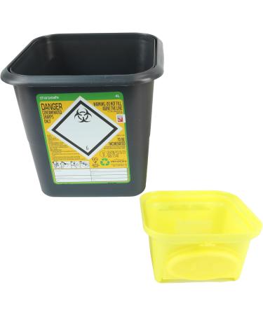 Biohazard Sharps Large Medical Bin 4 Litre Box - Buy Online on GoSupps.com