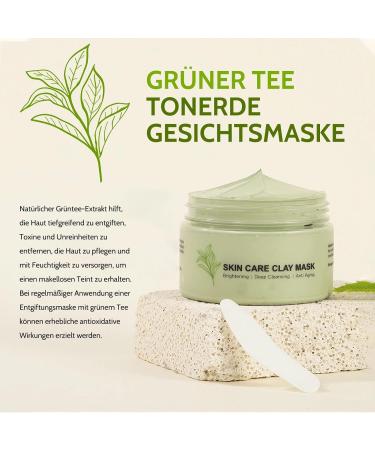 Dead Sea Mask Refining Pores Deep Cleansing Face Mask Skin Care Improve Blackheads Acne Dark Spots Even Skin Tone Face Mask Control Oil (Green Tea) - Buy Online on GoSupps.com