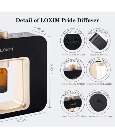 Loxim Pride Aromatherapy Diffuser - Waterless Battery-Operated Super Quiet Drift Diffuser for Essential Oils - Full Spectrum Oil Adaptability - Portable & Stylish Black Design - Buy Online on GoSupps.com