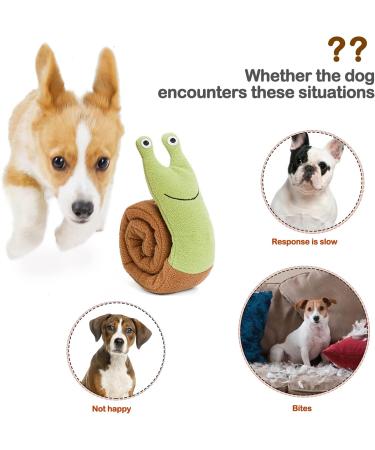 Nerissa Dog Puzzle Toys for Boredom Squeaks Snail Interactive Dog Chew Toys Snuffle Toys for Puzzle Foraging Instinct Training Interactive Plush teething Toys for Training and Reduce Stress - Buy Online on GoSupps.com