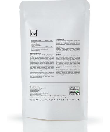 Acai Berry 1000mg Tablets | High Strength Extract | Oxford Vitality 120 - Buy Online on GoSupps.com