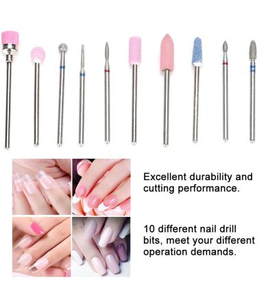 Manicure Drills Nail Drills Durable Beauty Salon Home Manicure Store Store (Set of 10 Pieces White) - Buy Online on GoSupps.com